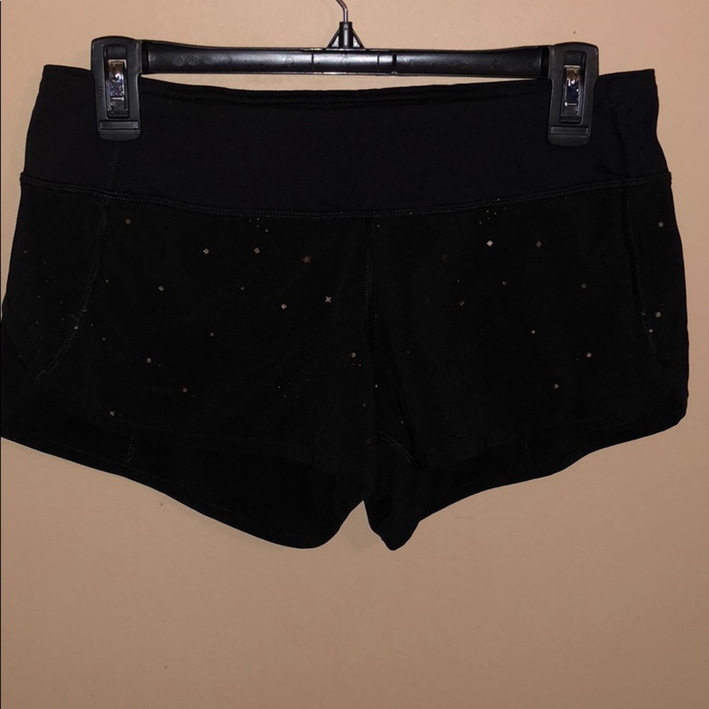 Lululemon Black and Gold Shorts